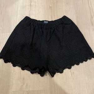 Madewell Black Lace Overlay Shorts